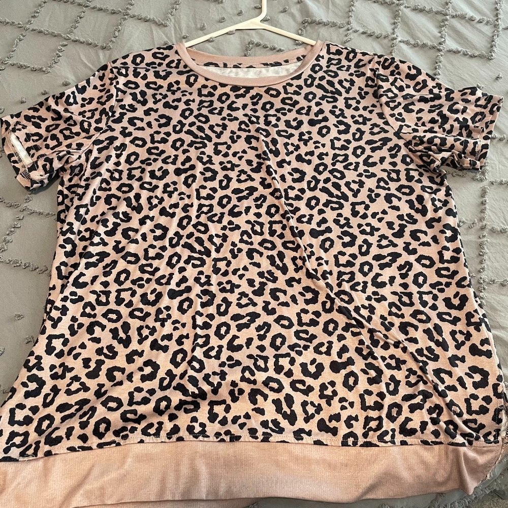 Leopard Loose Tunic T-Shirt - Leopard